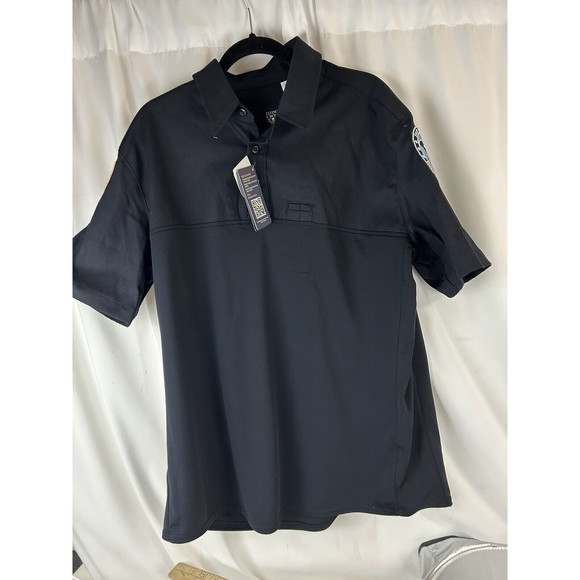 FLYING CROSS Mens Short-sleeve Shirt With Patch NAVY XL - Picture 3 of 12